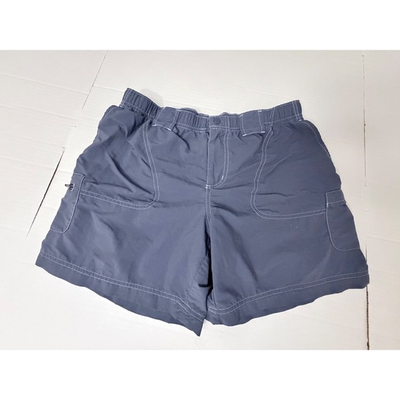 Columbia Pants - Columbia Sportswear Womens Grey Hiking Cargo Shorts Size M Elastic Waist